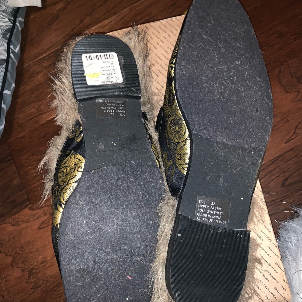 Fur dress slippers - Picture 3 of 4